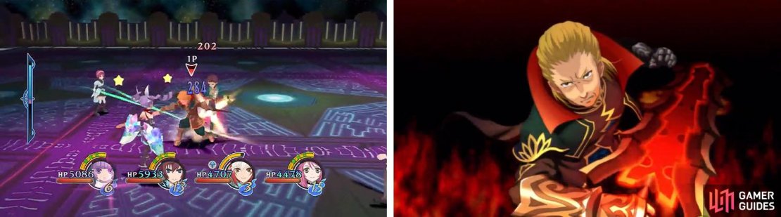 Watch out for Cedric&rsquo;s slash attacks, which can hit more than one character, and avoid him during his Eleth Burst so you aren&rsquo;t hit with his Mystic Arte.