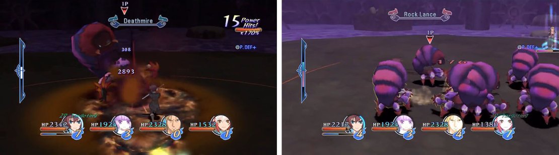 Malik&rsquo;s Deathmire in a combo will do massive damage to this boss (left), but be careful when she is low and splits into multiple parasites (right).