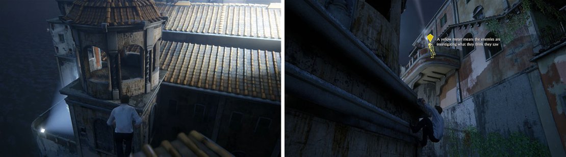 When you jump to the first tower you&rsquo;ll get a tutorial on enemy detection.