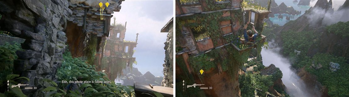 You need to grapple to the building in the center of the area, but don&rsquo;t worry the enemies shouldn&rsquo;t detect you even if they turn yellow.