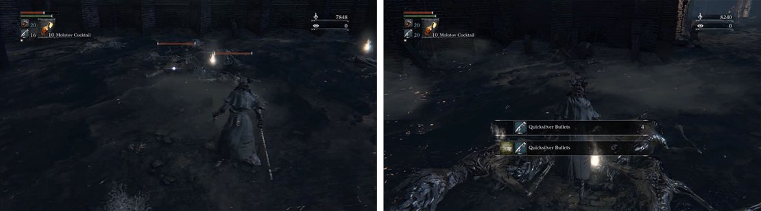 Don’t be fooled by the enemies pretending to be dead near the Quicksilver Bullets.