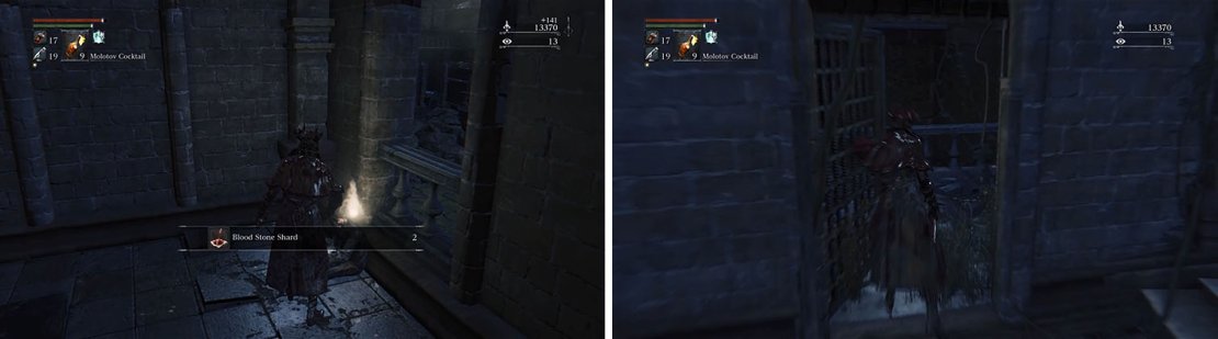 Don&rsquo;t miss the small room with some Blood Shards and then open the shortcut.