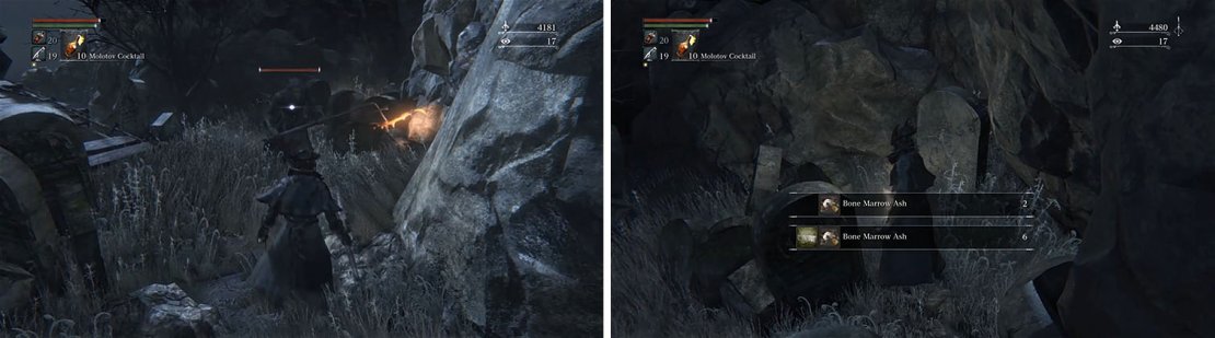 Watch out for the enemy who tries to push you off the ledge and then pick up the Ash.