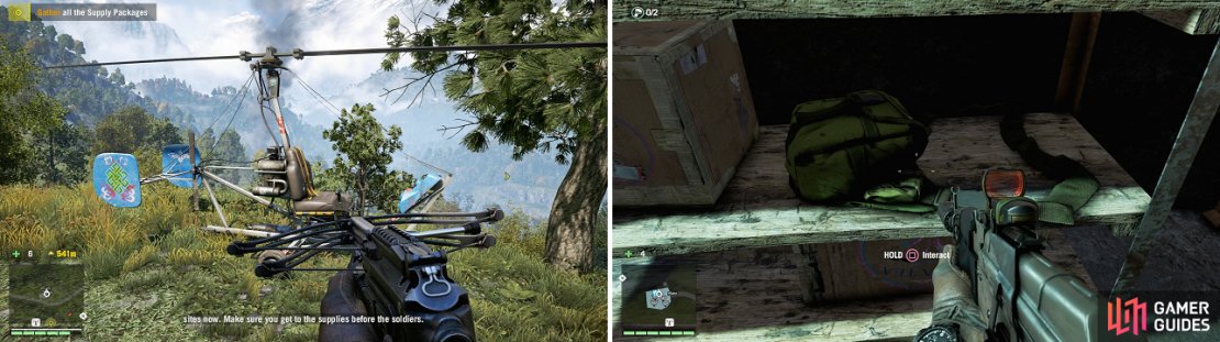 There&rsquo;s a gyrocopter usually always outside of where you start the Golden Path Supply quests, allowing you to reach the items much more quickly than other means.