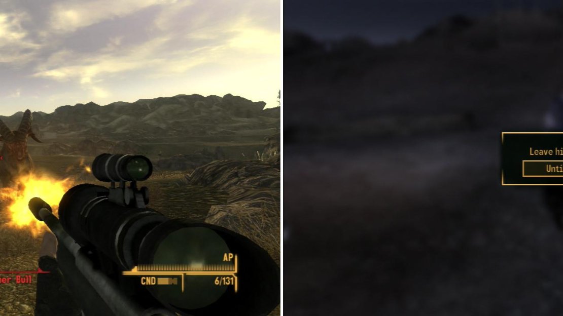 You can harvest some Bighorners who dwell around the Broc Flower Cave (left). Free the Powder Ganger Hostages from the Legion Raid Camp to gain a great deal of Powder Ganger Fame (right).