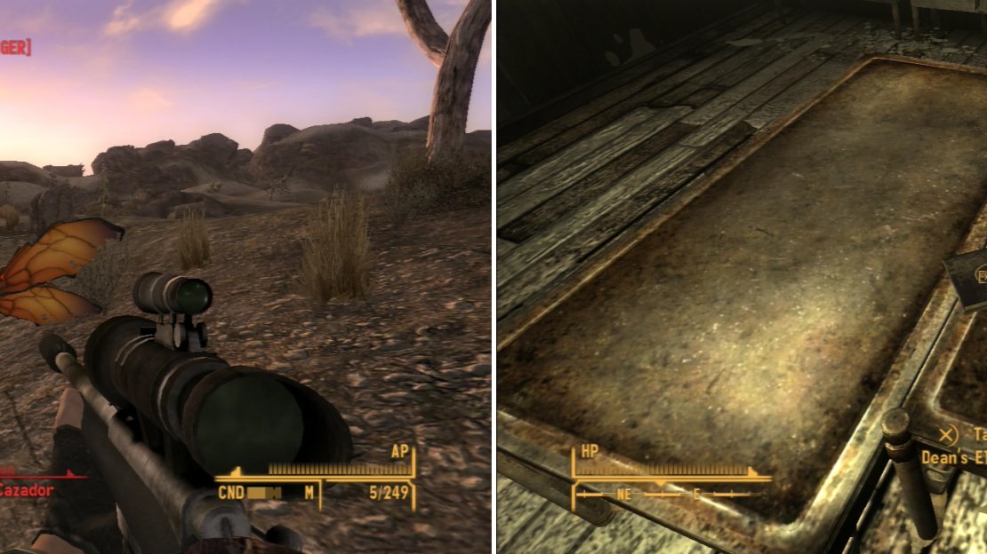 Around the Southern Nevada Wind Farm you’ll face a new menace; Cazadores (left). If you can defeat them, find a copy of Dean’s Electronics in the Wind Farm Maintenance Shack (right).