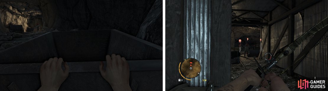 The mine cart near the beginning provides some cover from enemy fire, but you’ll eventually have to abandon it not long into the mines.