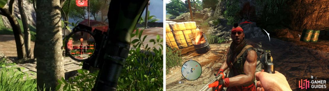 You remain hidden when enemies haven&rsquo;t spotted you, but as soon as the Detection Meter turns red, you better get ready to right.