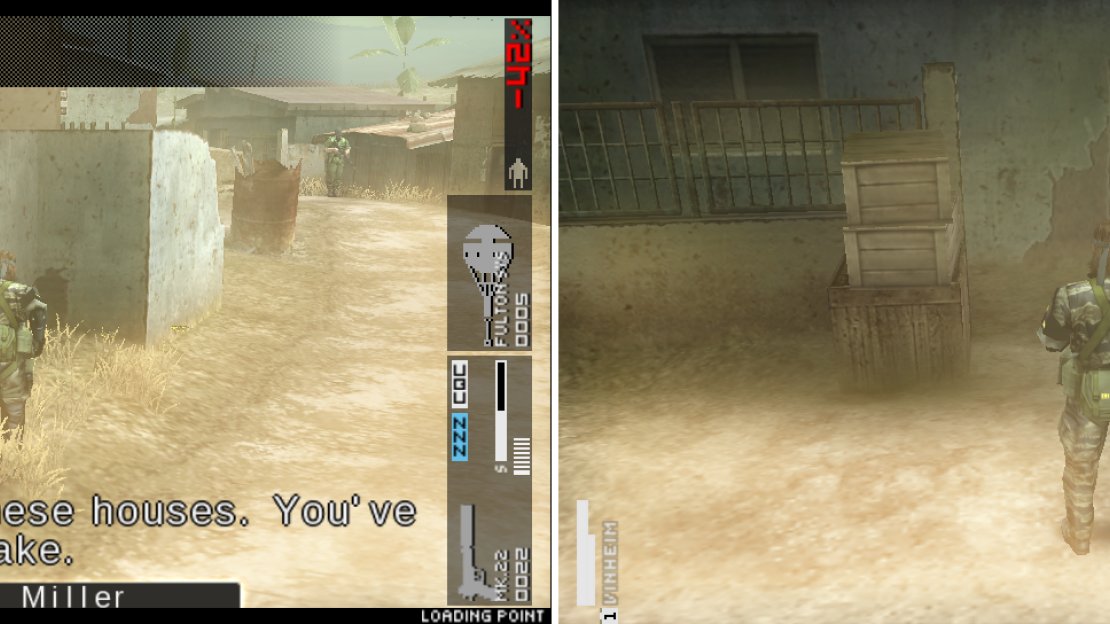 Hide on the left side as soon as you enter the area (left picture). This is the house you have to enter to end the OPS (right picture).