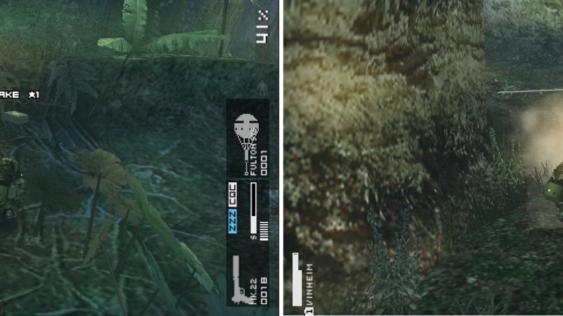 Make sure to grab the Snake camo near the last scout (left picture). There’s a POW to the left side of the area (right picture).