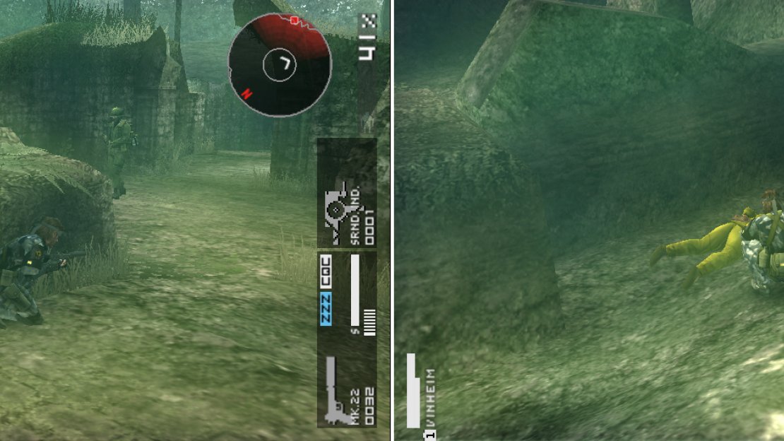 Like in the previous OPS, hide behind the little wall to take care of the soldiers (left picture). No one know how the POW got here if he wasn’t here in the previous mission haha.