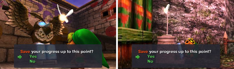 Left: Owl Statue, Right: Quill Statue