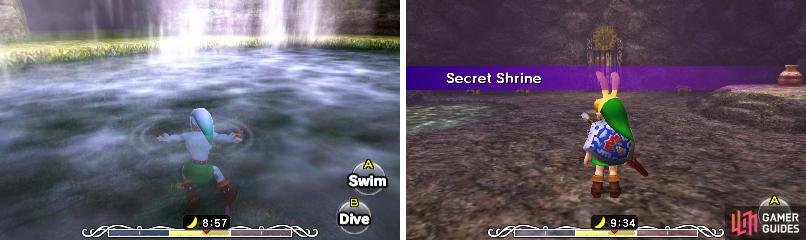 For an easier time, you&rsquo;ll want to swim in the river as Zora Link.
