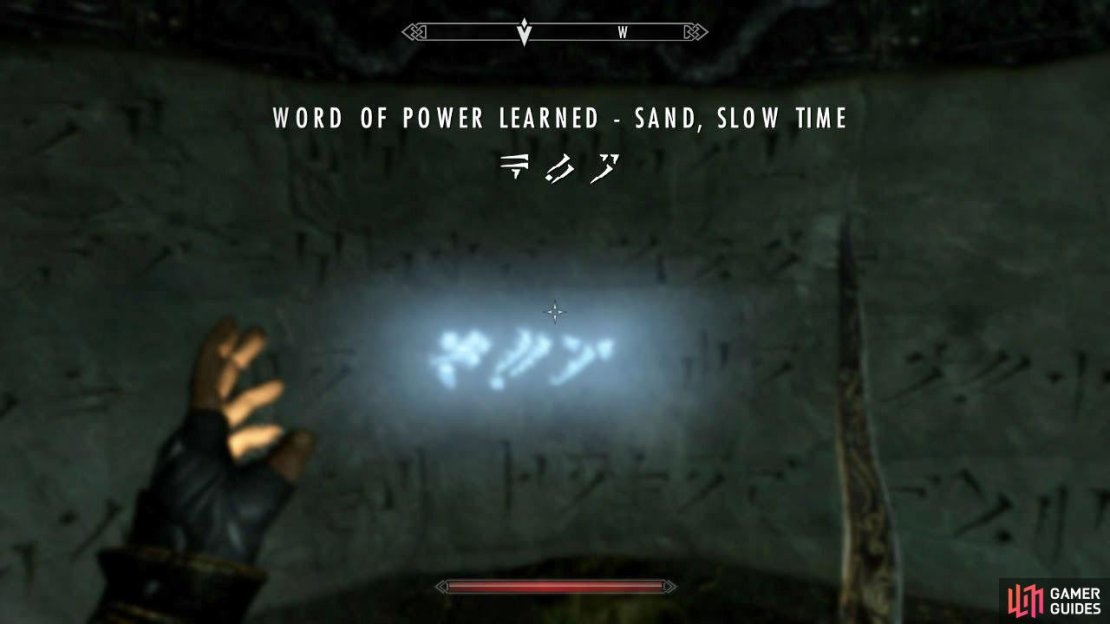 Approach the southwest corner to find another Word of Power: Time, Slow Time. Note: If you already have TIME - SLOW TIME you’ll just get a different word. This proves Dragon Walls don’t necessarily have a specific word, just a specific shout.