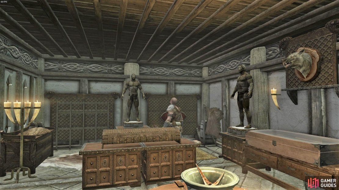 There&rsquo;s absolutely tons of storage as well as display cases and weapons racks to fill up with weapons.