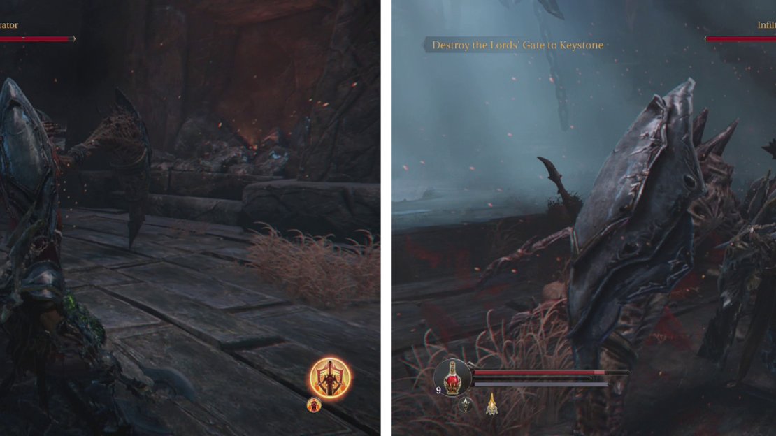 Wait for the opening following its overhead strike (left) or when it feeds on pods (right) before you attack.