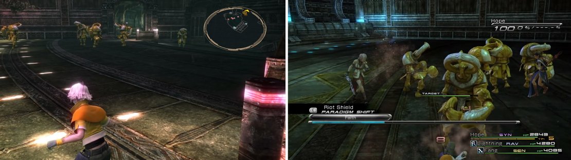 5x Pulsework Gladiators location (left) and Hope get&rsquo;s wrecked just for fun (right).