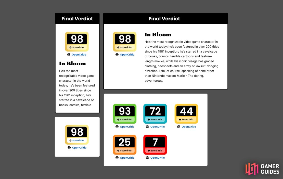 Review Page Score Info Button