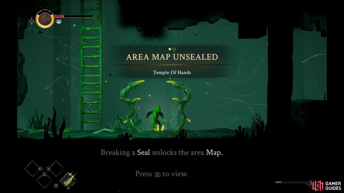 You have to find the two Seals in each area to unlock the map and fast travel.
