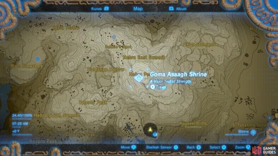 Here is the location of the Shrine