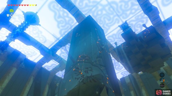 This long, narrow column is where you can access the monk’s chambers
