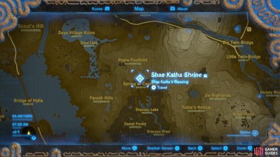 Here is the location of the Shrine