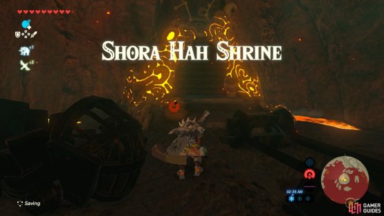 This Shrine is tucked in a lava lake to the northwest of Death Mountain&rsquo;s summit