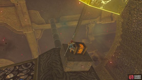 Use Stasis on the top block so it doesn&rsquo;t pin down the treasure chest