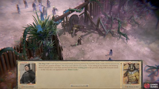 The Stag Lord will show up and make threats
