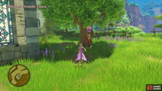 Speak to the man outside the Church to begin another quest