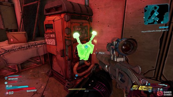 and mount it on the toilet near Moxxi&rsquo;s Bar.