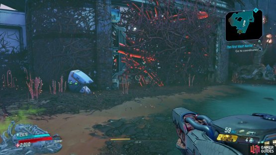 You’ll need to melee the vines first