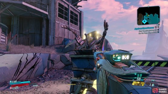 while the first Dead Claptrap can also be found just before you take the conveyor up.