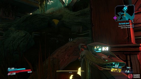 This path behind the Vending Machines leads to a Typhon Log