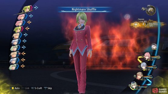 During the battle he’ll use Nightmare Shuffle which will change the location of your party