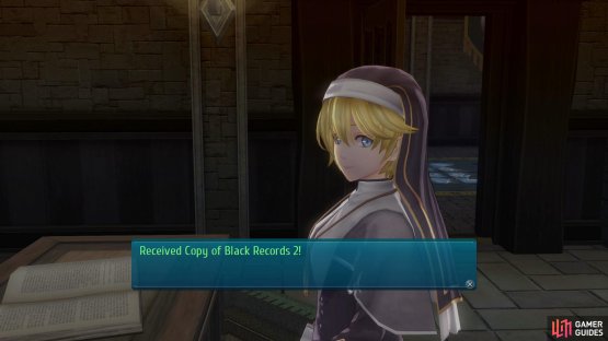and then go into the Chapel to speak with Rosine to acquire the Black Records 2.