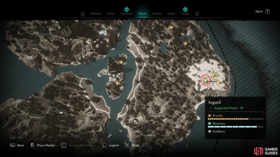 The location of the first Ymir’s Tear stone within Trolltonn.
