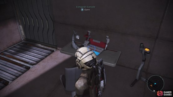 You’ll find a computer pointing you to the excavation site at the base