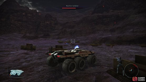Stick to the Mako to deal with the waves of Rachni Soldiers