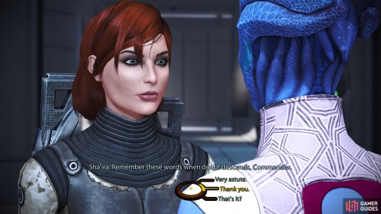You can choose “That’s it?” to spend an intimate moment with Sha’ira