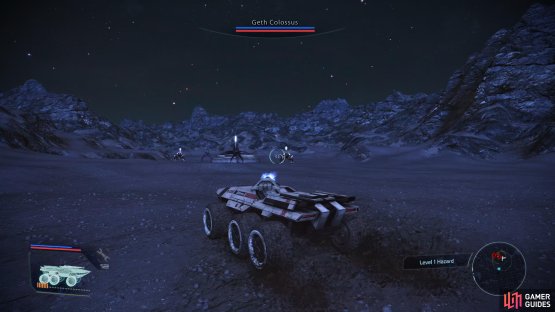 You’ll need to deal with two Geth Colossus outside the bunker on Solcrum