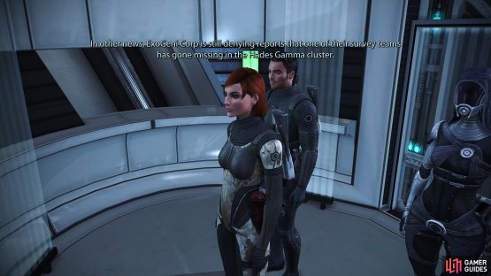 You can start this Assignment by hearing a news report in the elevator on the Citadel