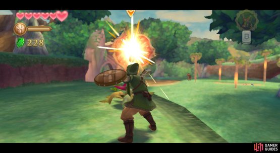 So swing your sword upwards or downwards to slay it.