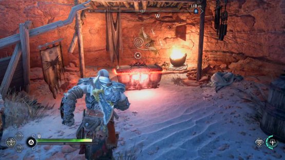 The chest in The Strond can be found in the west side of the camp.