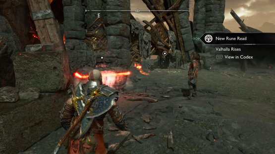 The chest will be near the ruined pillars in the camp.