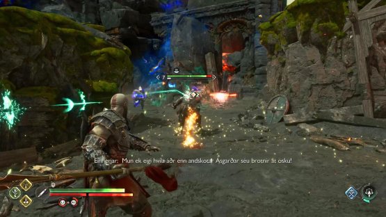The Burning Cliffs camp will have you battle a Bifrost Einherjar Warrior and some archers.