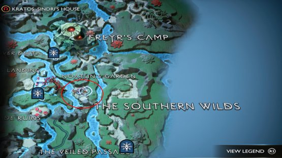 Noatunn’s Garden can be found to the east of the River Delta Mystic Gateway.