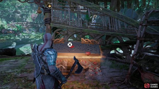 Crawl through this passage to reach a house, wherein you’ll find the Legendary Chest containing the Rond of Restoration.