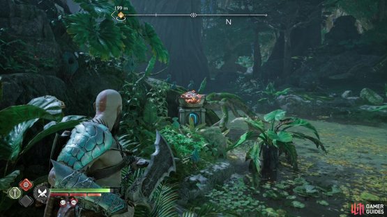 The first rune brazier can be found opposite the Nornir Chest.