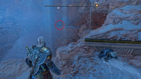 The last rune can be found on a small ledge to the right of the gap.